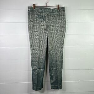 WORTHINGTON Caribbean Sea Tan Metallic Slim Fit‎ Low Rise Dress Pants Size 4